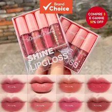 DRAGON RANEE Lip Gloss 4 Pcs Conjunto Caixa Com Brilho Água Espelho Hidratante E Efeito De Maquiagem De Longa Duração
