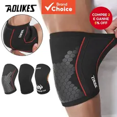 AOLIKES 1 peça cotoveleira de 7 mm de espessura para musculação, fitness, compressão elástica e manga de braço