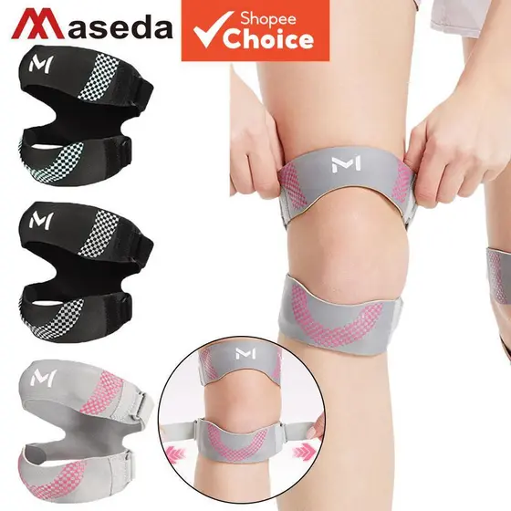 1 Peça Joelheira Esportiva de Silicone Ajustável com Alça de Compressão para Prevenção de Lesões na Patela, Ideal para
