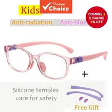 Armações De Óculos De Silicone Crianças Anti Luz Azul Segurança Meninos Meninas Estudantes Proteção Para Os Olhos