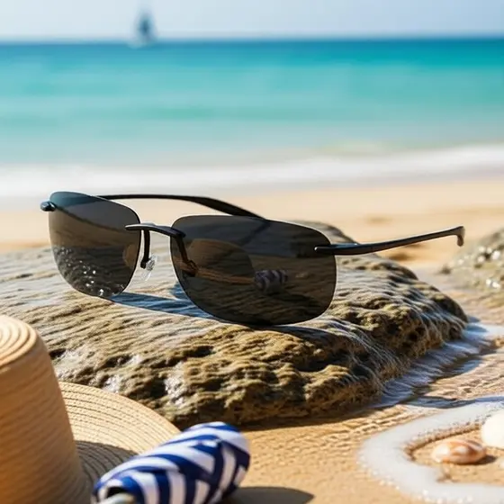 Óculos de Sol Masculino Maui Jim: Estilo Esportivo & Casual, Armações Grátis