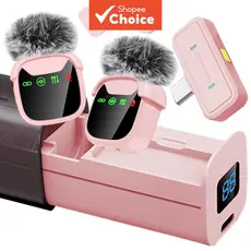Mini Microfone de Lapela Sem Fio, Redução de Ruído para Vlogs, Entrevistas e Transmissão ao Vivo