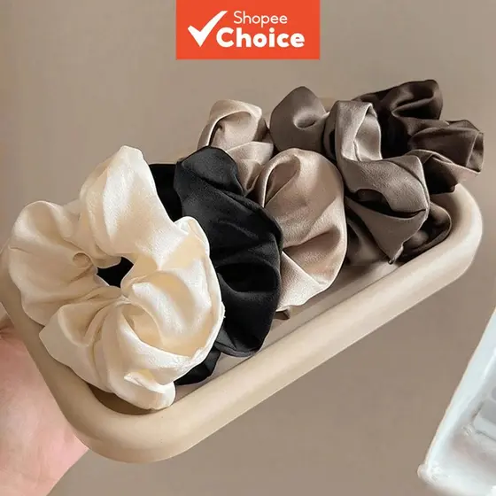 Conjunto de faixa de seda retrô - alta elasticidade e textura macia, não danifica, elástico de cabelo de seda para