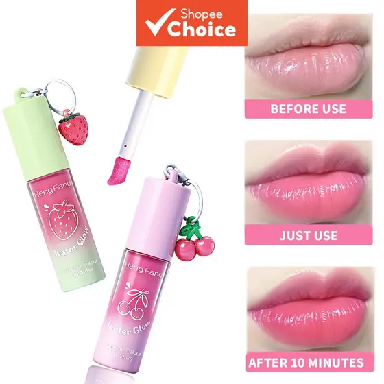 Heng Fang 3 unidades/conjunto gloss labial que muda de cor, batom que muda com a temperatura, hidratante, nutritivo,