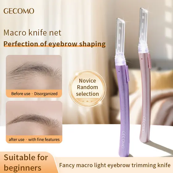 Gecomo Aparador De Sobrancelhas Malha Fina Lâmina De Aço Pinça Iluminada Depilador Facial