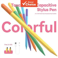 TOILEUM Caneta Capacitiva Touchscreen Universal Colorida com Ponta Fina para Smartphones iOS Android Tablets