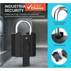 Um Conjunto De Fechaduras Inteligentes De Impressão Digital GK101 , Cadeados De Segurança Resistentes A Cortes , IP67 À