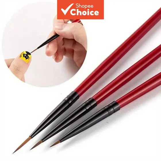 Pincel de Liner para Arte em Unhas, Caneta para Traçar Linhas Finas, Desenho com Gel UV DIY para Design de Unhas