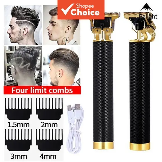 Máquina De Cortar Cabelo Sem Fio Recarregável Para Homens-Corte De Barbeiro , Aparador De Barba E Barbeador , Ferramenta
