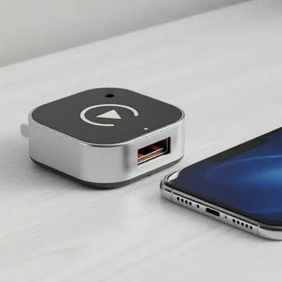 Adaptador USB compacto sem fio CarPlay & Android Auto, conexão rápida Plug & Play para iPhone e Android