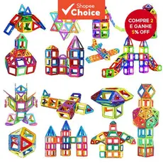 Blocos De Construção Magnéticos Tamanho Grande Mini Telhas Magnéticas Brinquedos DIY Para Crianças STEM Toy Mainan Budak