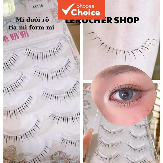 Cílios Inferiores 5 Pares M116 , Maquiagem Para Os Olhos Com Linha De Encantadores E Naturais Transparentes