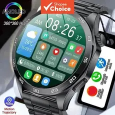 Novo Smartwatch GT5 Pro Masculino, Tela AMOLED, Chamada Bluetooth, Relógio Esportivo, Presente de Dia dos Pais