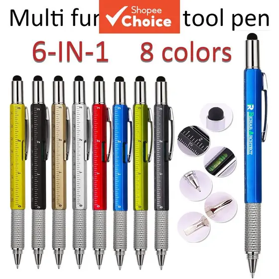 Conjunto De Canetas De Ferramenta Multifuncional , 28 Peças , Caneta De Capacitância 6 Em 1 Com Chave De Fenda De Pinça