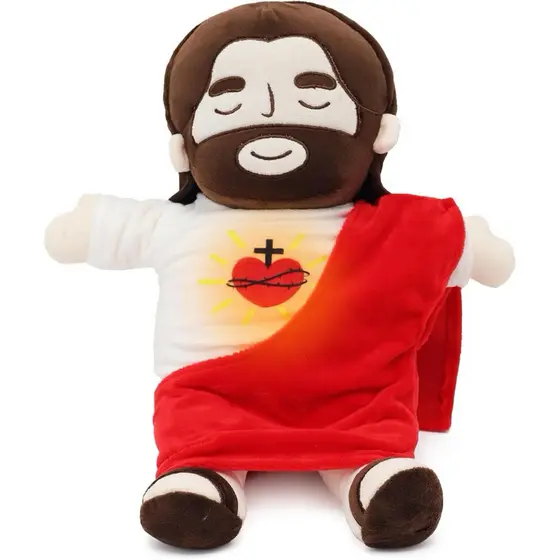 Tratamento de Ansiedade com Respiração de Jesus Protege o Sono, Brinquedo de Pelúcia de Exercício Abdominal 40cm