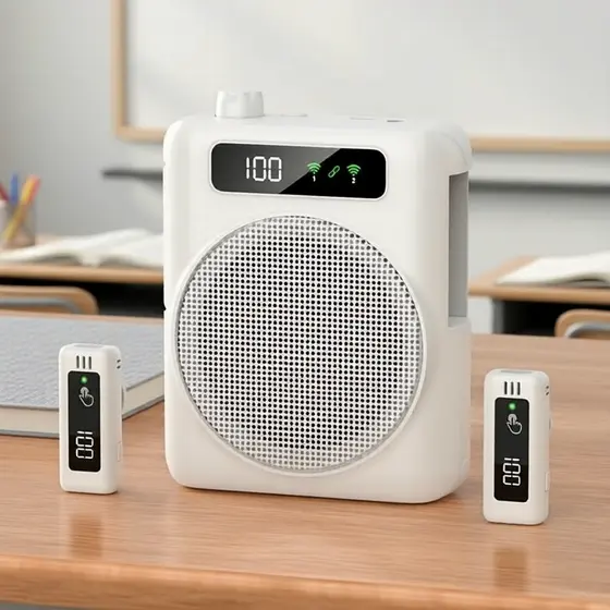 Amplificador de Voz Portátil R12 Pro com Microfone Sem Fio Bluetooth para Professores