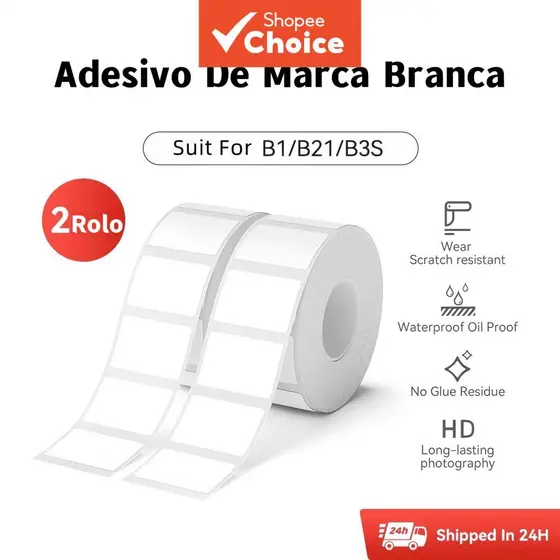 Adesivos À Prova D'água B21 B1 Etiqueta Papel 50x30mm Rolo De 230 Folhas Para Adesivo De Impressora Térmica