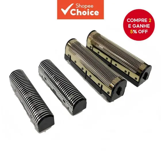 Folha de reposição dupla e conjunto de lâminas para barbeador elétrico sem fio Babyliss