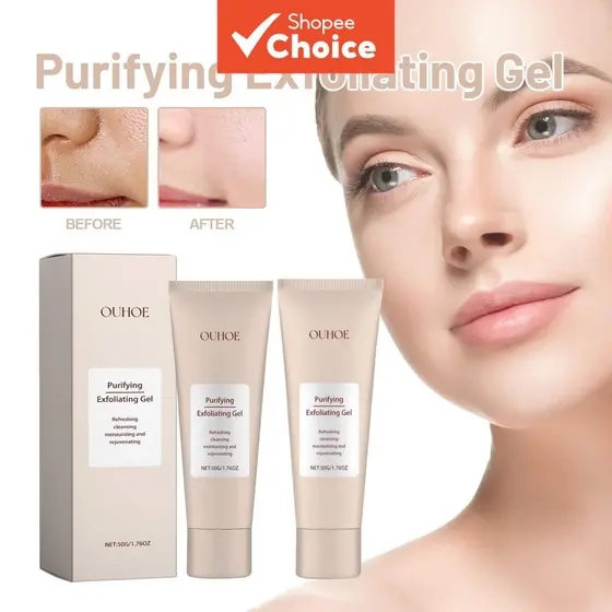 Gel Esfoliante Purificante | Removedor de Cravos e Espinhas para Limpeza Profunda e Rejuvenescimento da Pele