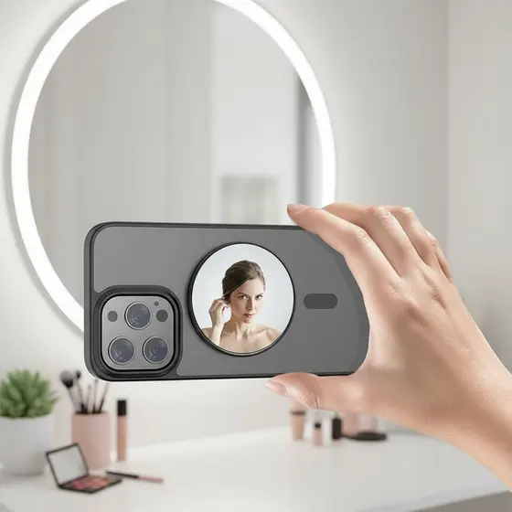 Espelho Magnético Compacto para Celulares e Câmeras, Ideal para Selfies e Maquiagem