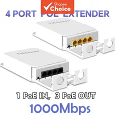 100Mbps 4 Portas IP55 Repetidor PoE à Prova d'Água 1 a 3 Interruptor de Rede Extensor PoE para IPC/NVR repetição allan