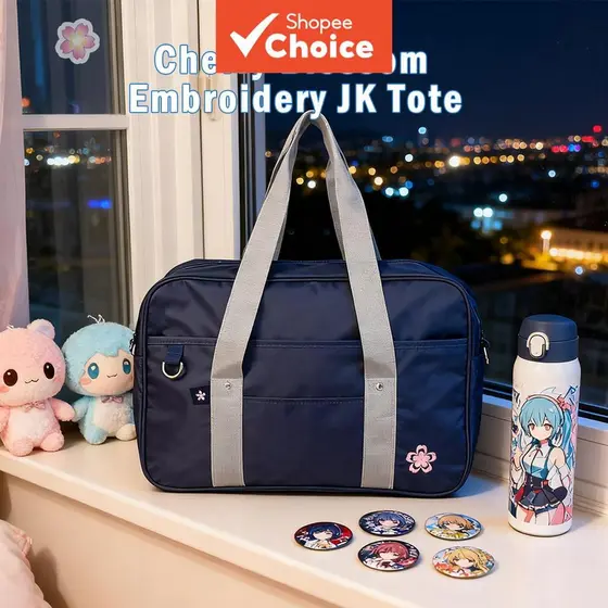 Oxford Ita Bag, Bolsa Escolar Kawaii JK para Colecionadores de Anime, Mochila de mão fofa para cosplay
