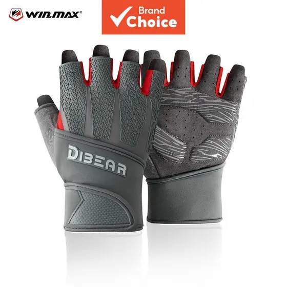 Luvas De Fitness Winmax , Meio Dedo Respirável E Antiderrapante , Design De Suporte De Pulso , Treinamento Profissional