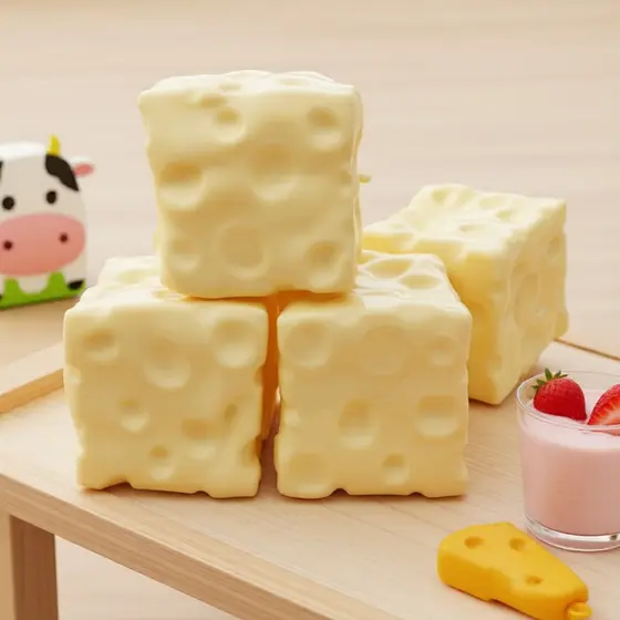 Squishy de Queijo Grande – Esprema Suave e Bounce Lento para Alívio da Ansiedade