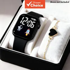Conjunto De Relógio Digital Infantil Unissex Love Heart Band De Uso Diário Para Bebê Menino E Menina