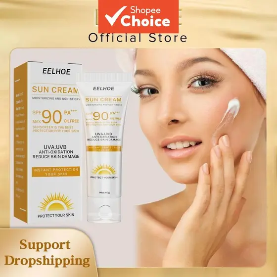 EELHOE Proteção UV Fps 90 Clareamento Facial Óleo Corporal Controle Clareador Facial Hidratante Protetor Solar