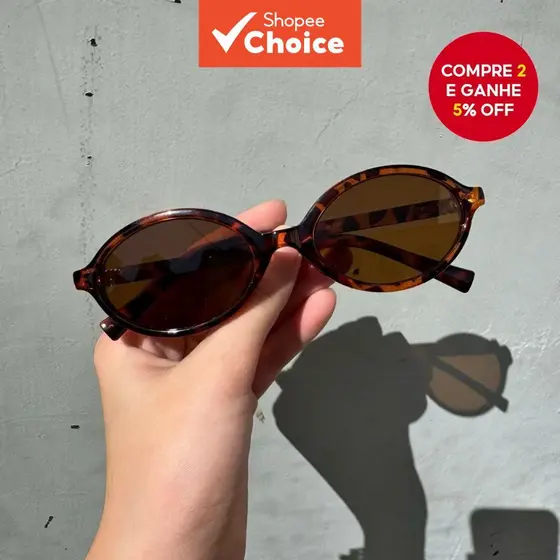 Óculos de Sol Femininos e Masculinos Estilo Y2K Coreano, Retrô e Oval