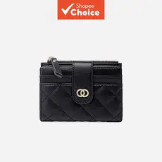 Carteira feminina curta, dobrável, com várias slots, carteira simples para estudantes, clipe para troca, bolsa de