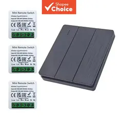 Interruptor de Parede Sem Fio 86 Tipo e Mini Relé 2026 Receptor RF433MHz Kit para Lâmpada LED tomada inteligente wifi