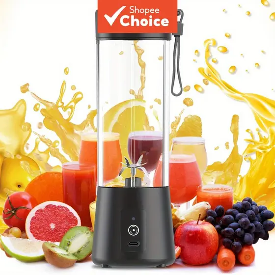 Um Liquidificador Portátil Recarregável USB Para Smoothies E Milkshakes Viagem Mini Espremedor Copo Pequeno Com Poderoso