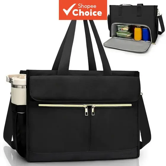Bolsa térmica Pasman com compartimento para notebook de 15,6 e bolsa lateral para 40oz