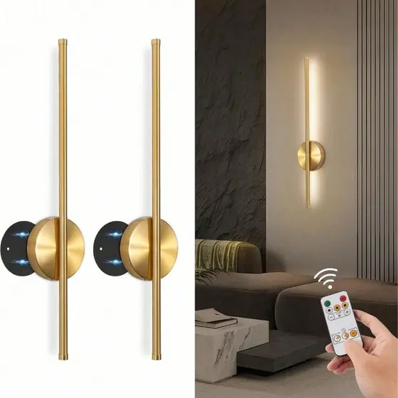 Luz De Parede Regulável De Modo Duplo 2 Em 1 Controle De Toque Remoto Lâmpada Noturna LED Sem Fio 3000K 6000K Escurecime
