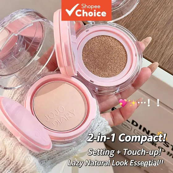 JOJO DIÁRIO Base Cushion em Dupla Camada Sweet Cool Style 2 em 1 Hidratante, Corretivo de Longa Duração e Resistente a
