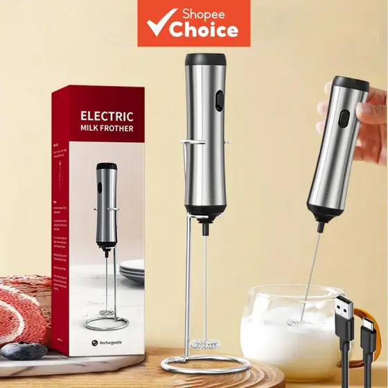 Batedor De Ovos Elétrico Para Espuma De Leite , Mistura Liquidificador De Material De Qualidade Alimentar De Café Frappe