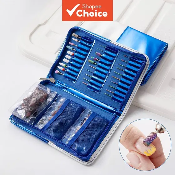 Brocas para de Unhas Elétricas Bits para de Unhas com Lixas de 80# 120# 240# Bandas de Lixa para Arte em Unhas