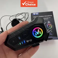 Fone de capacete para moto, intercomunicador Bluetooth para capacete, alcance de 300 metros, à prova d'água, 2 peças,