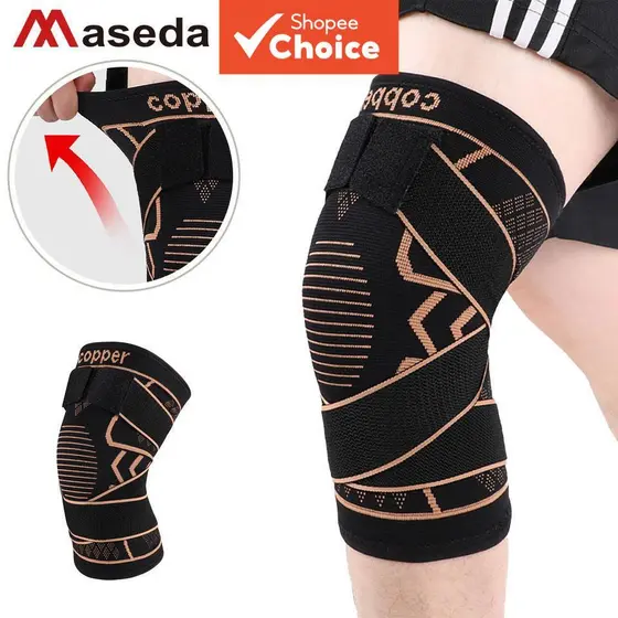 Maseda 1 Peça Esportiva Cobre Ajustável Elástico Respirável Antiderrapante Fitness Cinta Joelheira De Compressão