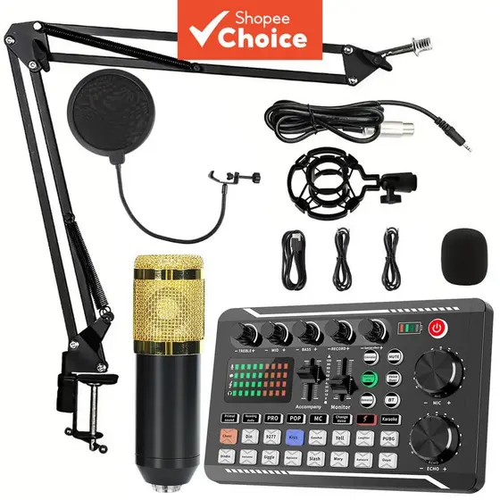 Modos Predefinidos Da Interface De Áudio Do Mixer Placa De Som Podcast Para Ao Vivo