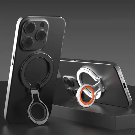Suporte de Dedo Magnético com Anel, Suporte Magnético para Celular, Suporte para iPad com Dupla Face de Silicone,