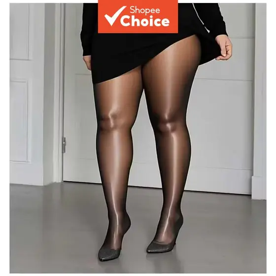 Meias-calças Anticelulite 7D 70 Denier Plus Size 36-54 Alta Elasticidade Conforto Transparente Modeladora
