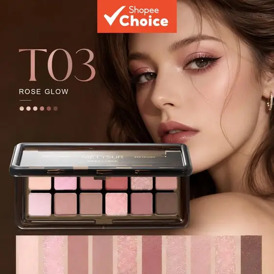 METYSUR Paleta de Sombras Cosmic Nebula com 12 Tonalidades, Acabamento Matte e Shimmer, Fácil de Esfumar, Sem Vincos,