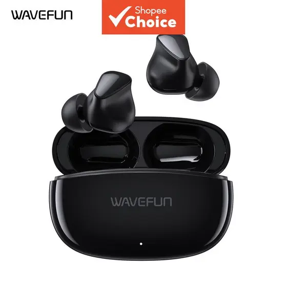 Fone de Ouvido Wavefun Rock sem Fio Bluetooth com Cancelamento de Ruído, Controle Touch, Microfone, Carregamento Rápido