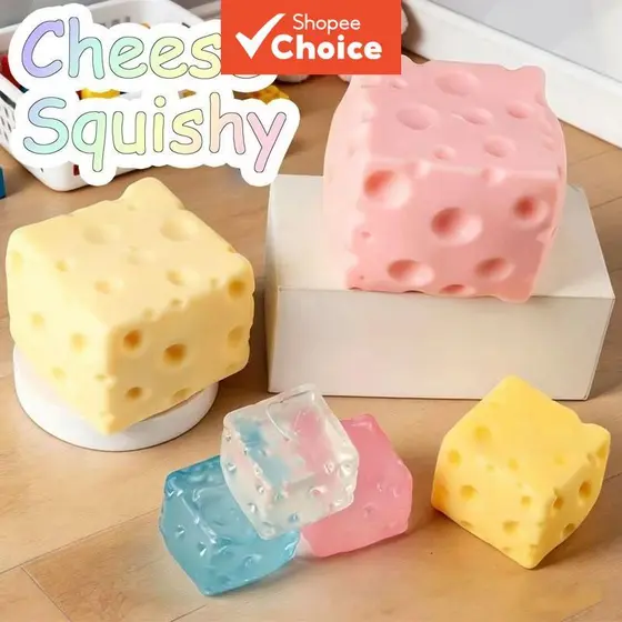 Queijo Gigante Macio Brinquedo Mole Hadiah Preenchido Lento Subindo Modelável Cremoso Alívio Do Estresse Fidget