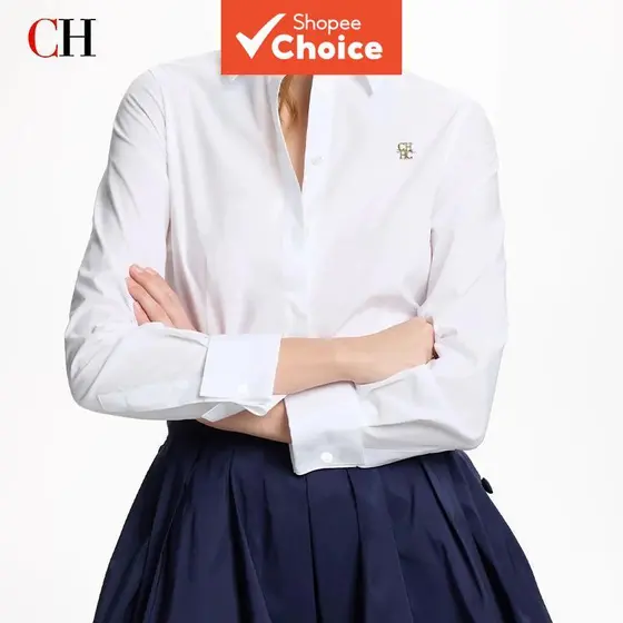 Camisa Feminina de Botão de Manga Longa, Gola Virada, Blusa Social para Escritório, Top Formal 2026, Estilo Casual de