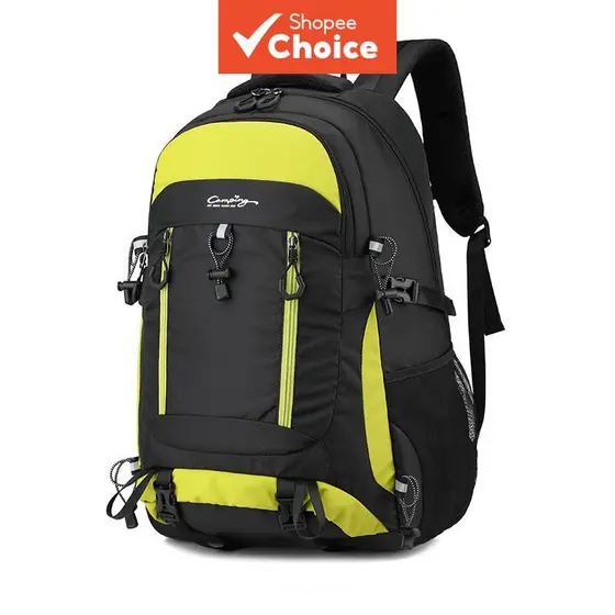 Mochila de viagem grande de 45L à prova d'água para trilha, com compartimento independente para calçados