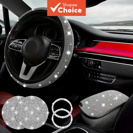 Acessórios Para Volante Bling Diamond Capa